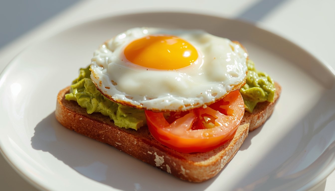 Avocado Toast with Eggs and Tomatoes Avocado Toast with Eggs and Tomatoes