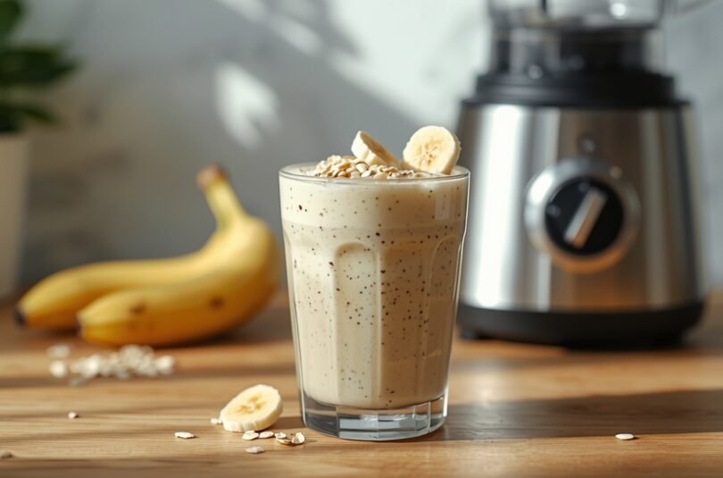 Creamy Banana Oat Protein Smoothie