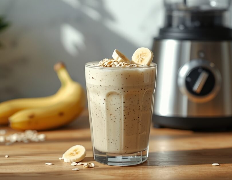 Creamy Banana Oat Protein Smoothie