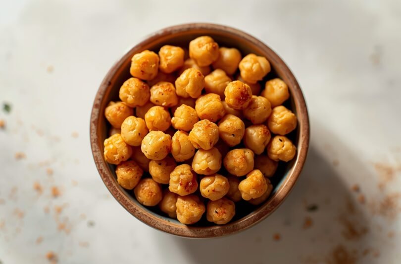 Crunchy Roasted Chickpeas with Olive Oil and Spices