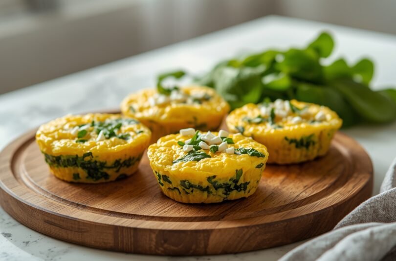 Egg Muffins with Spinach and Feta for a Healthy Breakfast