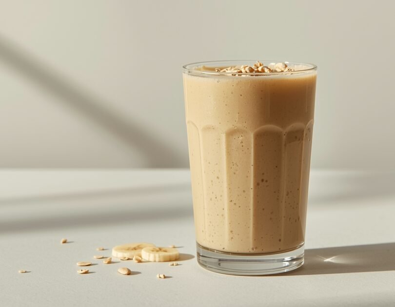Energy Smoothie with Banana, Oats, and Almond Butter