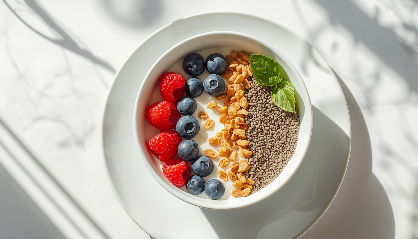 Greek Yogurt Breakfast Bowl with Berries and Granola Greek Yogurt Breakfast Bowl with Berries and Granola