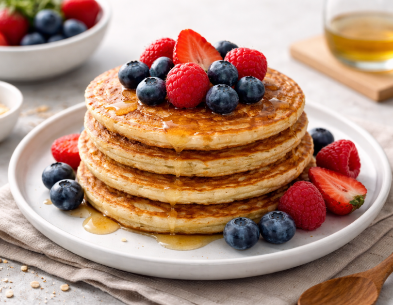 Healthy Breakfast Pancakes with Oats and Greek Yogurt Healthy Breakfast Pancakes with Oats and Greek Yogurt