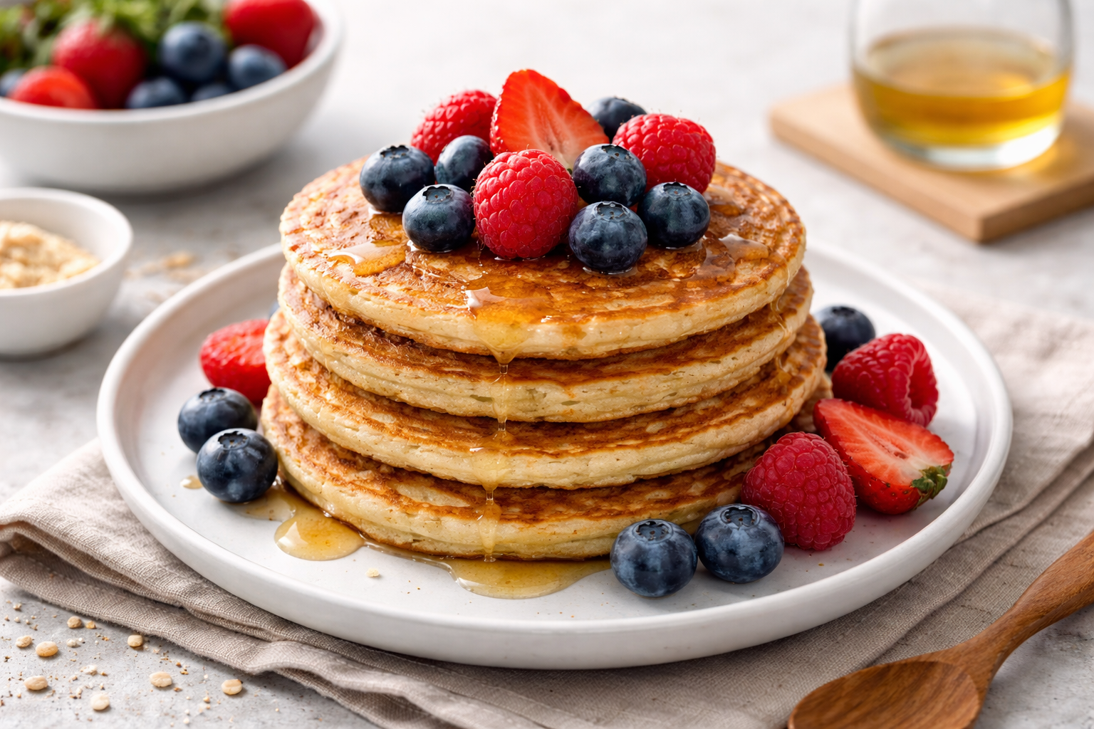 Healthy Breakfast Pancakes with Oats and Greek Yogurt Healthy Breakfast Pancakes with Oats and Greek Yogurt