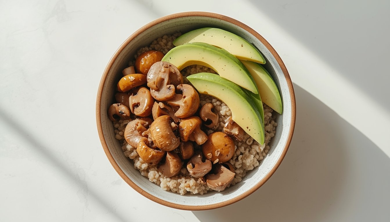 Savory Buckwheat Breakfast with Mushrooms and Avocado Savory Buckwheat Breakfast with Mushrooms and Avocado