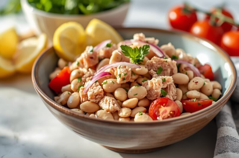 Tuna and White Bean Salad with Olive Oil and Lemon