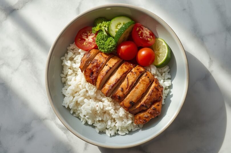 gluten free chicken rice bowl