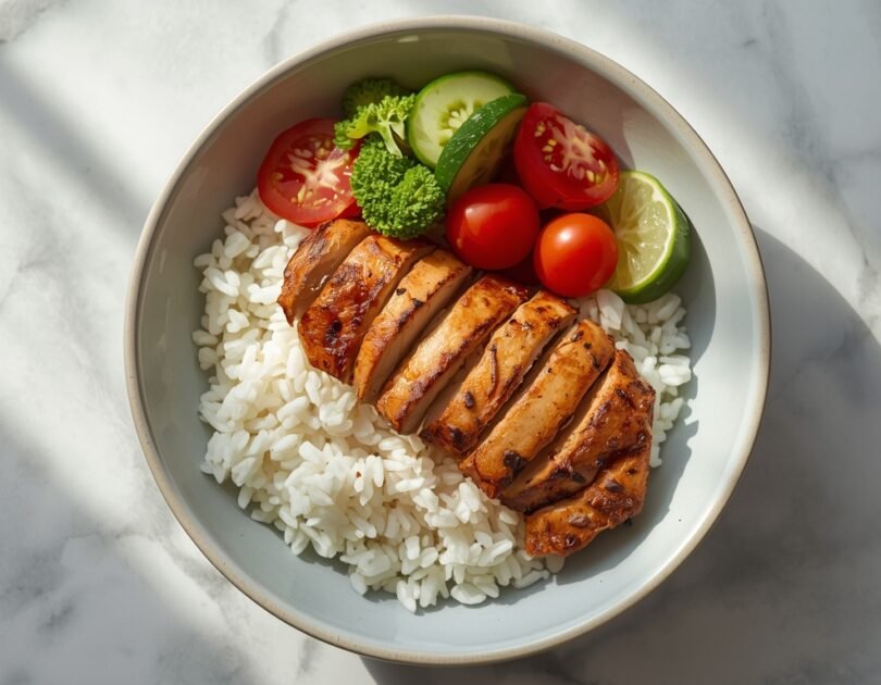gluten free chicken rice bowl