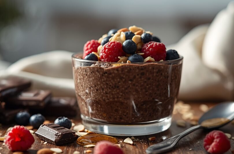 Chocolate Chia Protein Pudding