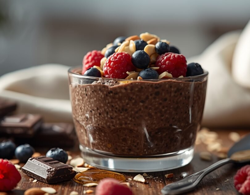 Chocolate Chia Protein Pudding