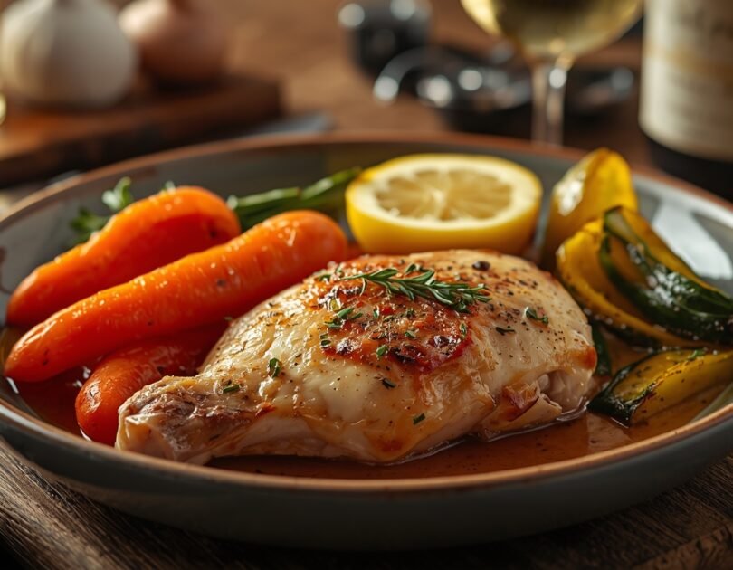 Garlic Lemon Chicken with Roasted Vegetables