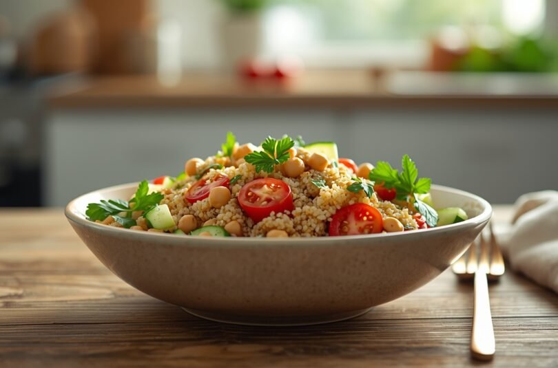Mediterranean Chickpea Quinoa Salad