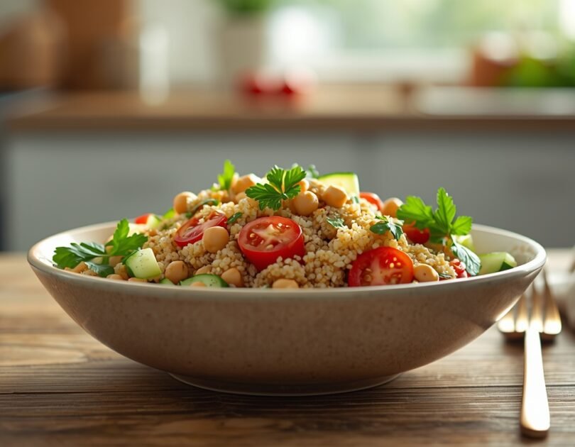 Mediterranean Chickpea Quinoa Salad