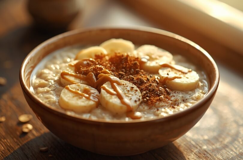 Protein Oatmeal with Banana and Peanut Butter