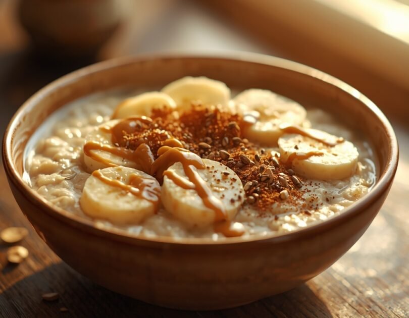 Protein Oatmeal with Banana and Peanut Butter